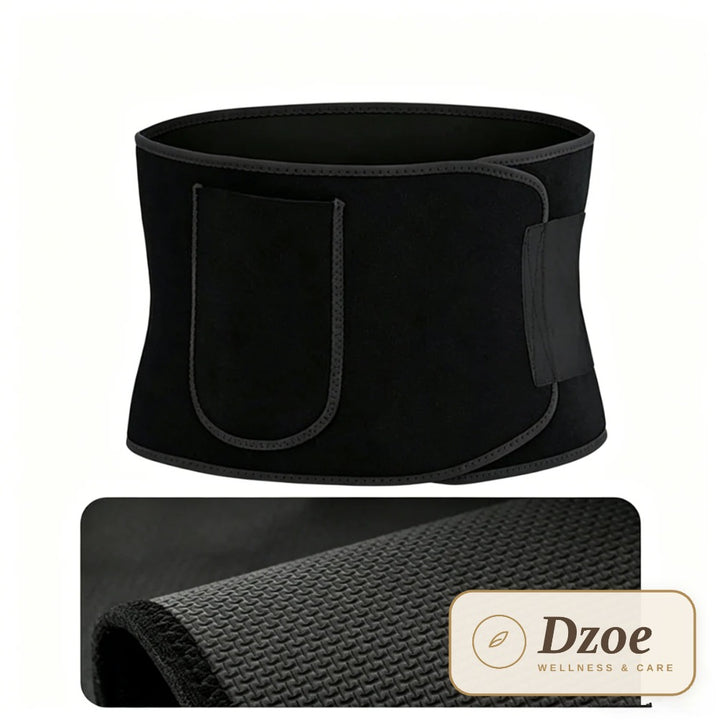 Dzoe Burn waist trainer sweat belt – detail view